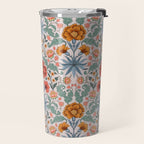  Victorian Botanicals - Carnation in Red and Blue Travel Mug Gallery Image 2