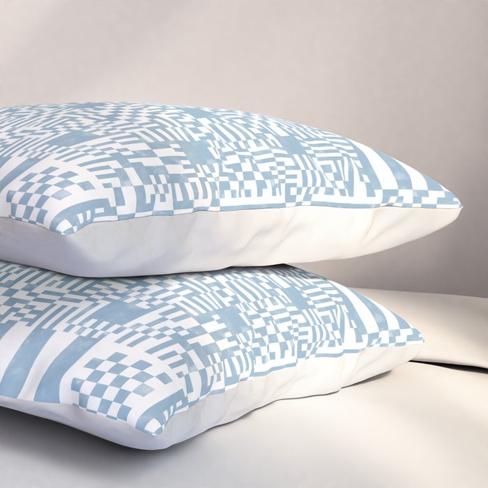 Retro Checkered Squares B Pillow Sham Gallery Image 3