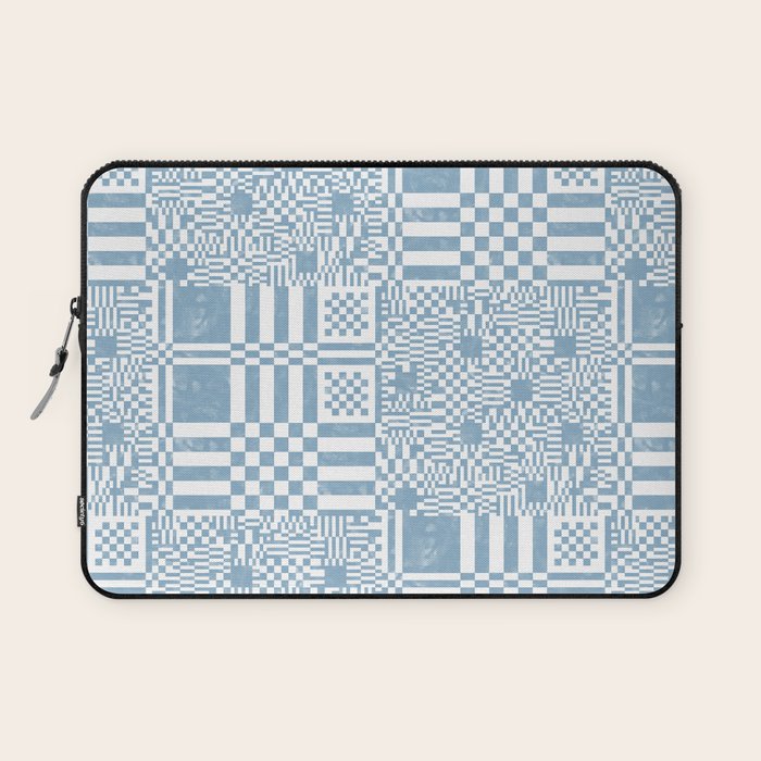 Retro Checkered Squares B Laptop Sleeve Gallery Image 1