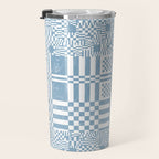Retro Checkered Squares B Travel Mug Gallery Image 3