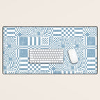 Retro Checkered Squares B Desk Mat Gallery Image 1