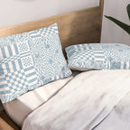Retro Checkered Squares B Pillow Sham Gallery Image 2