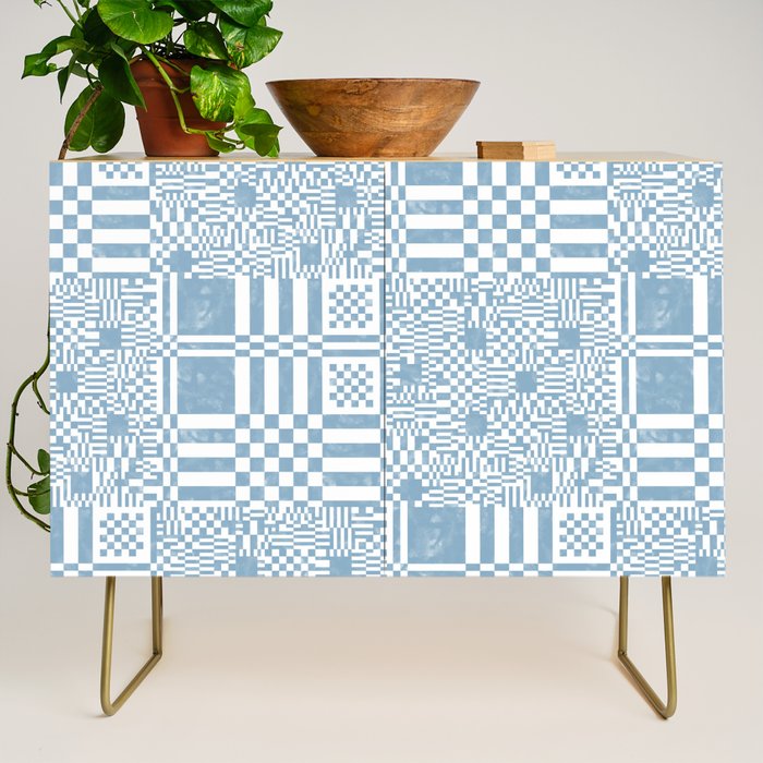 Retro Checkered Squares B Credenza Gallery Image 1