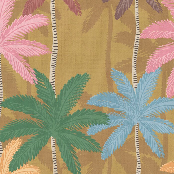 Retro Palm Springs Chic Botanicals - Golden Ochre Coffee Mug Gallery Image 2