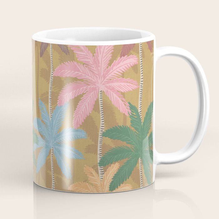 Retro Palm Springs Chic Botanicals - Golden Ochre Coffee Mug Gallery Image 1