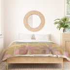 Retro Palm Springs Chic Botanicals - Golden Ochre Duvet Cover Gallery Image 3