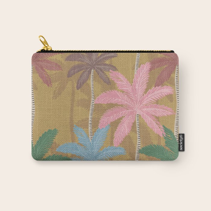 Retro Palm Springs Chic Botanicals - Golden Ochre Carry All Pouch Gallery Image 1