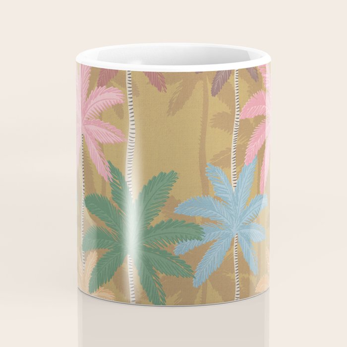 Retro Palm Springs Chic Botanicals - Golden Ochre Coffee Mug Gallery Image 4