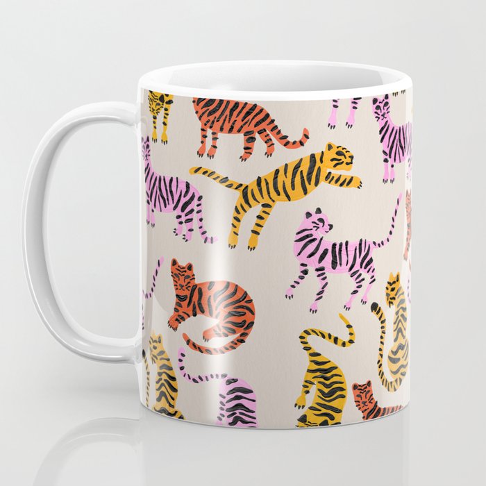 Tiger Collection - Pink & Yellow Palette Coffee Mug Gallery Image 3