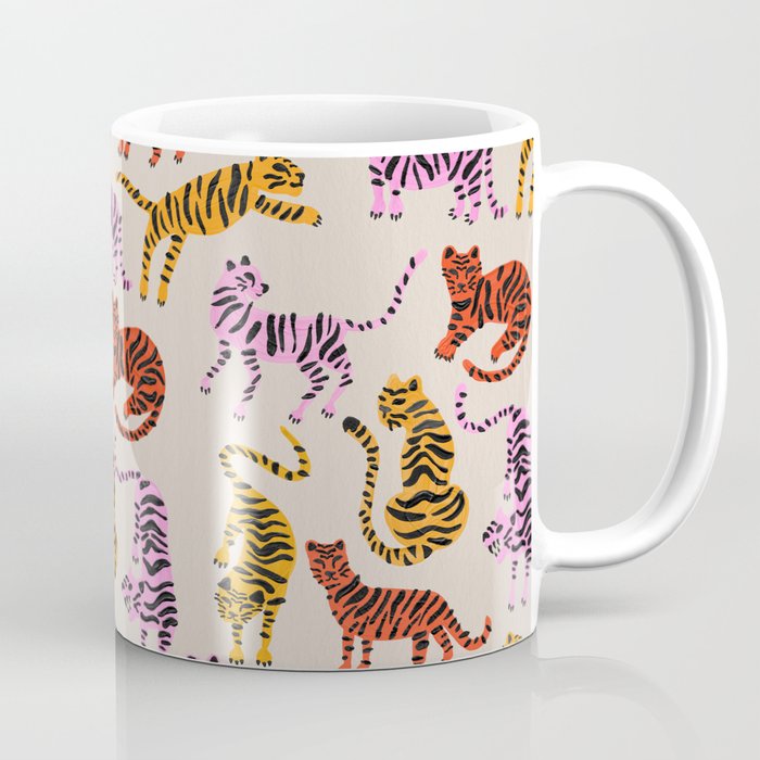 Tiger Collection - Pink & Yellow Palette Coffee Mug Gallery Image 1