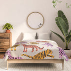 Tiger Collection - Pink & Yellow Palette Comforter Gallery Image 3