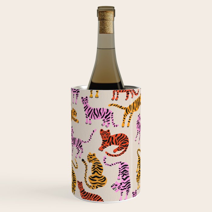 Tiger Collection - Pink & Yellow Palette Wine Chiller Gallery Image 1