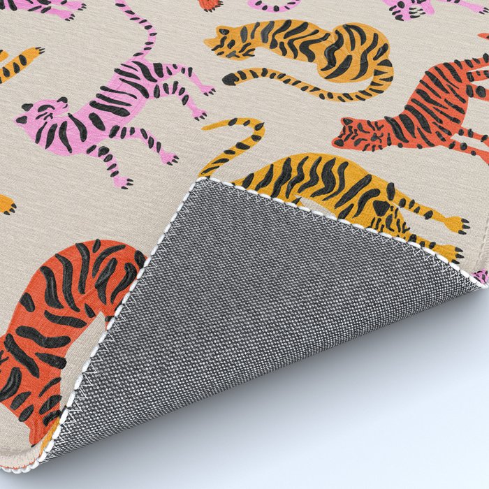 Tiger Collection - Pink & Yellow Palette Rug Gallery Image 4