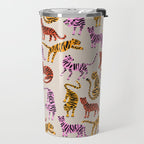 Tiger Collection - Pink & Yellow Palette Travel Mug Gallery Image 2