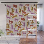 Tiger Collection - Pink & Yellow Palette Wall Mural Gallery Image 1