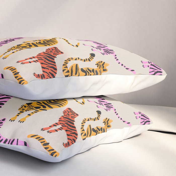 Tiger Collection - Pink & Yellow Palette Pillow Sham Gallery Image 3