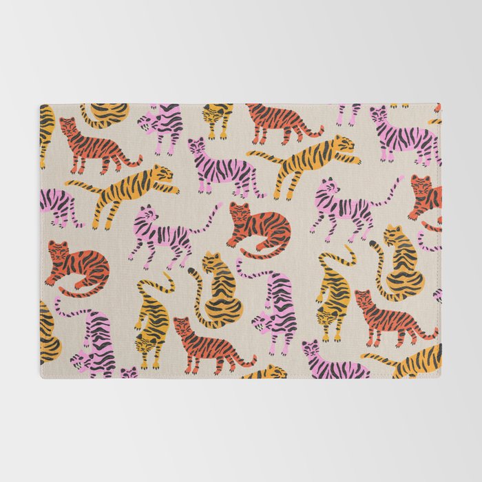 Tiger Collection - Pink & Yellow Palette Rug Gallery Image 2