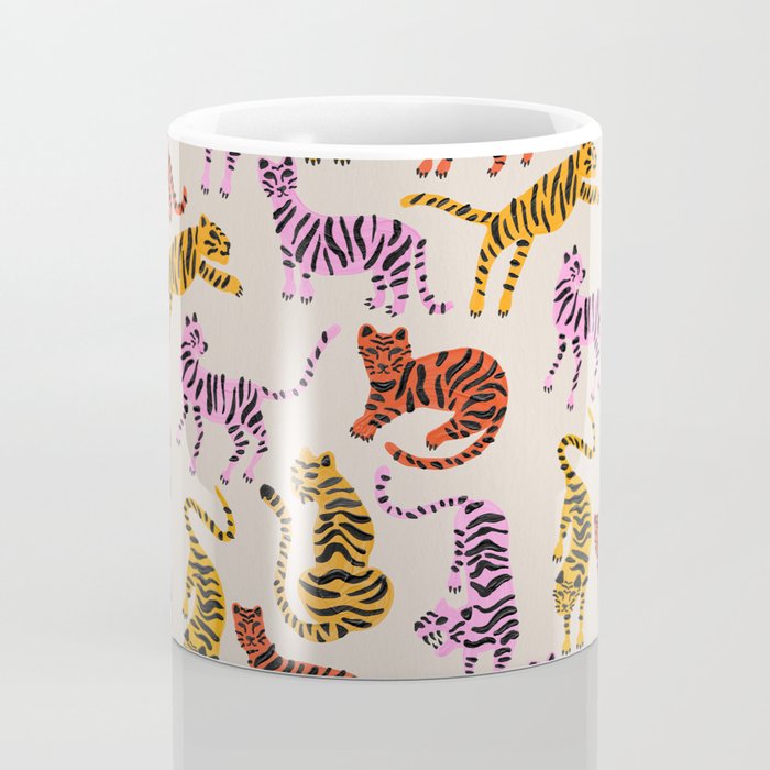 Tiger Collection - Pink & Yellow Palette Coffee Mug Gallery Image 4