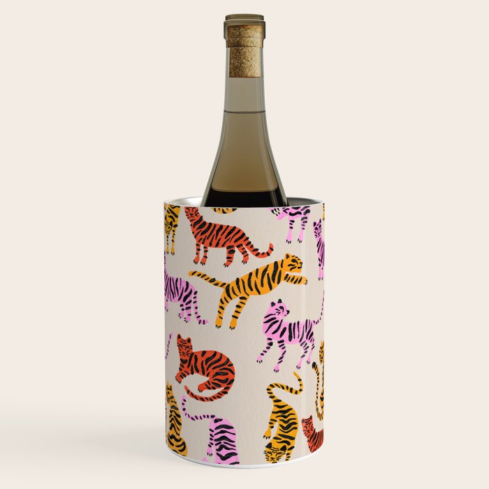 Tiger Collection - Pink & Yellow Palette Wine Chiller Gallery Image 2