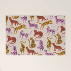 Tiger Collection - Pink & Yellow Palette Welcome Mat Gallery Image 1