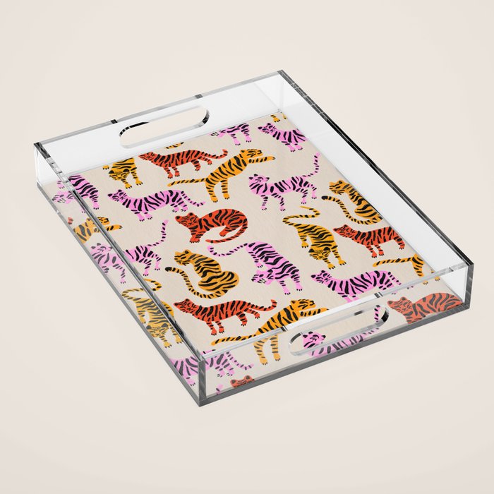 Tiger Collection - Pink & Yellow Palette Acrylic Tray Gallery Image 1