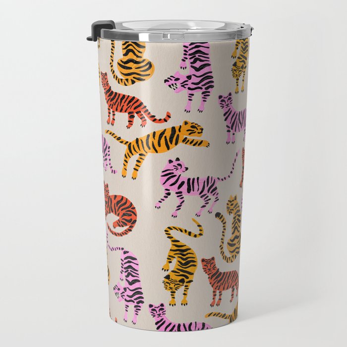 Tiger Collection - Pink & Yellow Palette Travel Mug Gallery Image 3