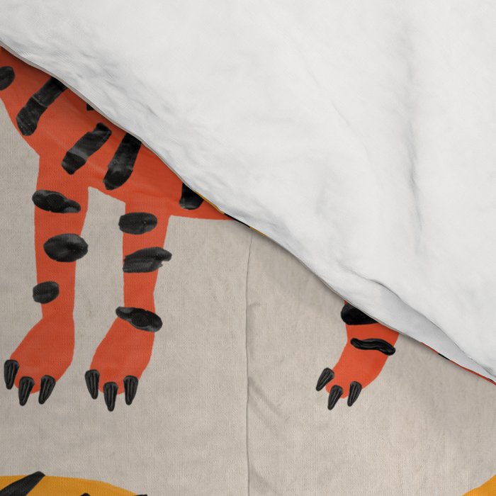 Tiger Collection - Pink & Yellow Palette Comforter Gallery Image 4