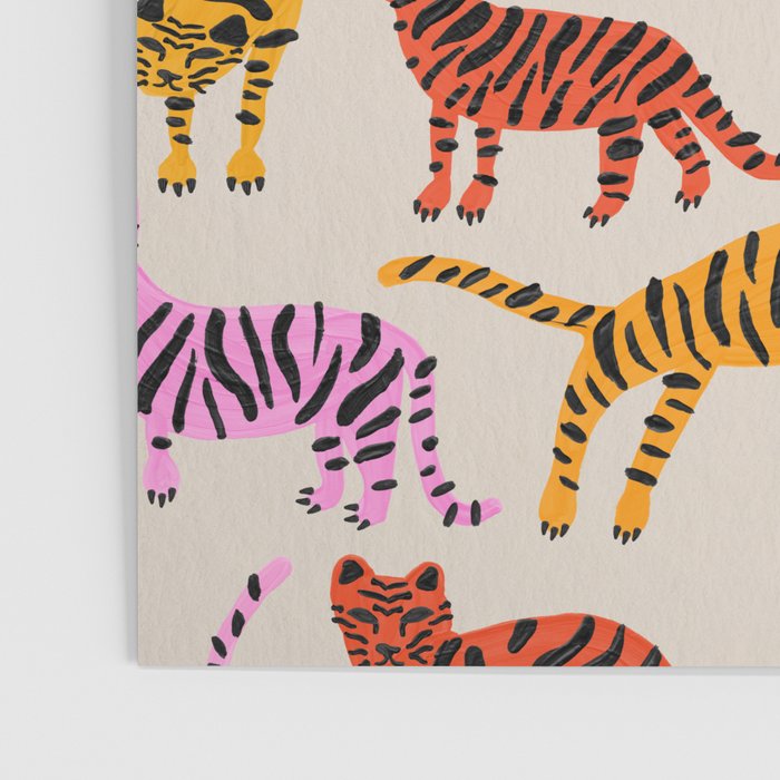 Tiger Collection - Pink & Yellow Palette Poster Gallery Image 3