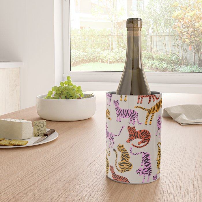 Tiger Collection - Pink & Yellow Palette Wine Chiller Gallery Image 4