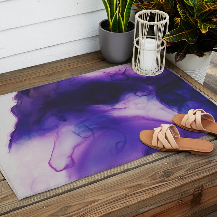 Violet Aura Outdoor Rug Gallery Image 2