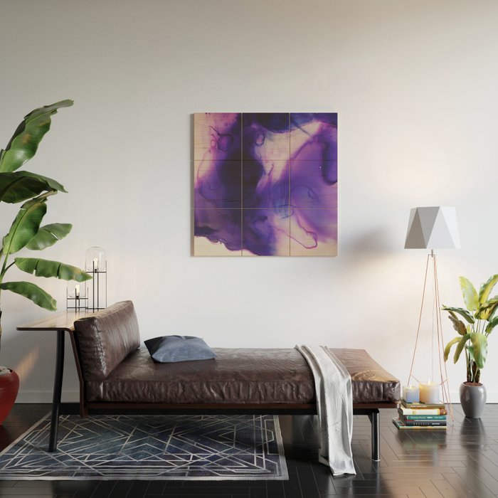 Violet Aura Wood Wall Art Gallery Image 2