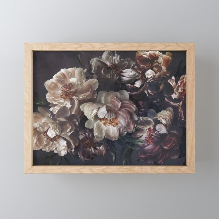 Midnight Peonies  Mini Art Print Gallery Image 1