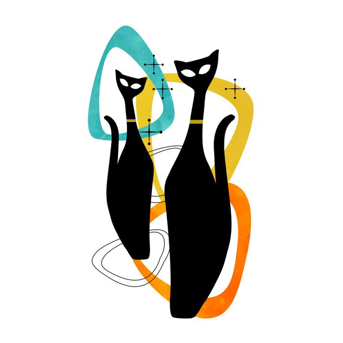 Mid Century Atomic Cats Coffee Mug Gallery Image 2