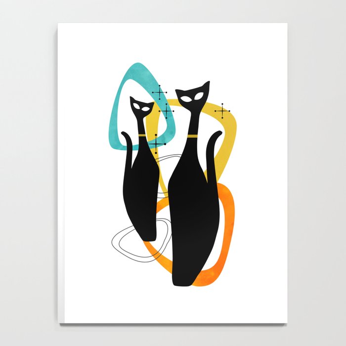 Mid Century Atomic Cats Notebook Gallery Image 4