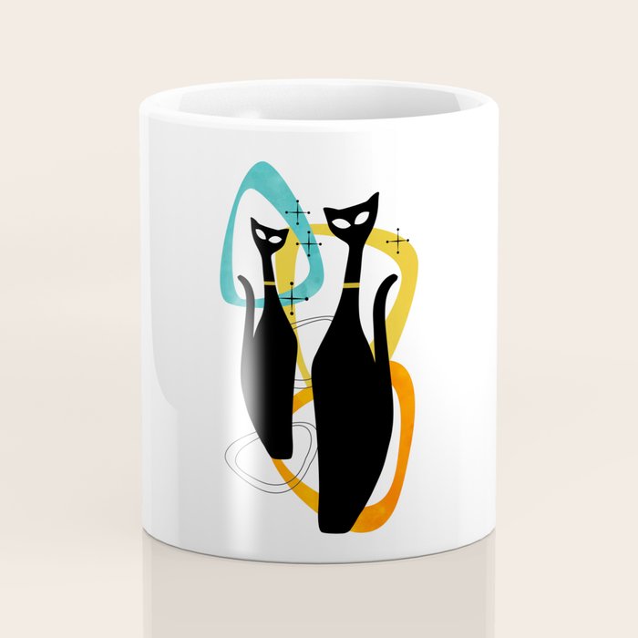 Mid Century Atomic Cats Coffee Mug Gallery Image 4