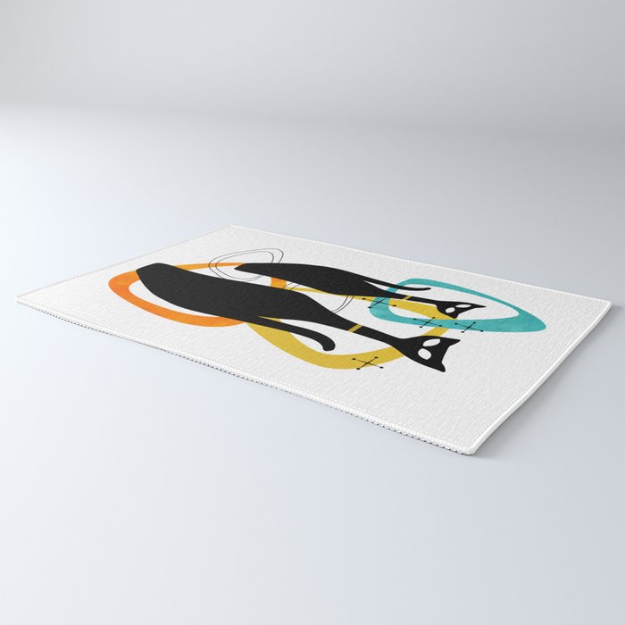 Mid Century Atomic Cats Rug Gallery Image 3