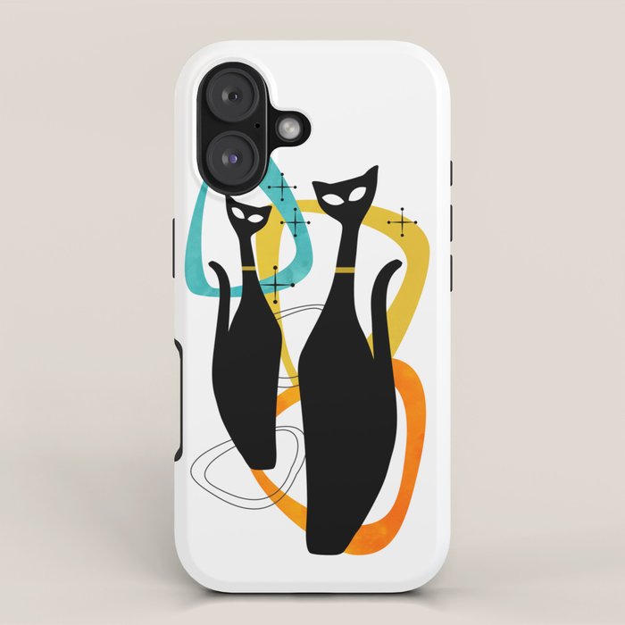 Mid Century Atomic Cats iPhone Case Gallery Image 1