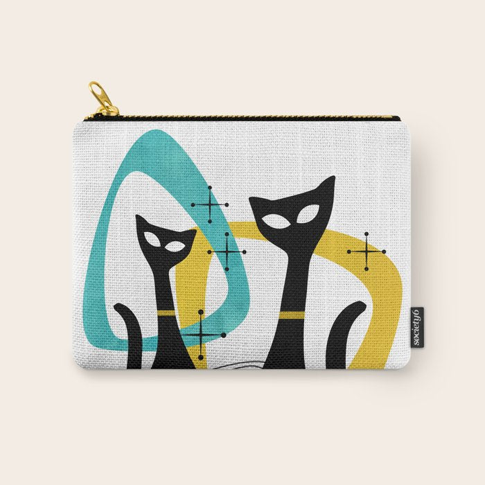 Mid Century Atomic Cats Carry All Pouch Gallery Image 1