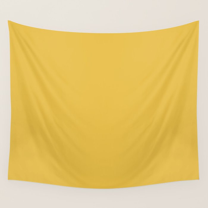 Mustard Yellow Color Wall Tapestry Gallery Image 1