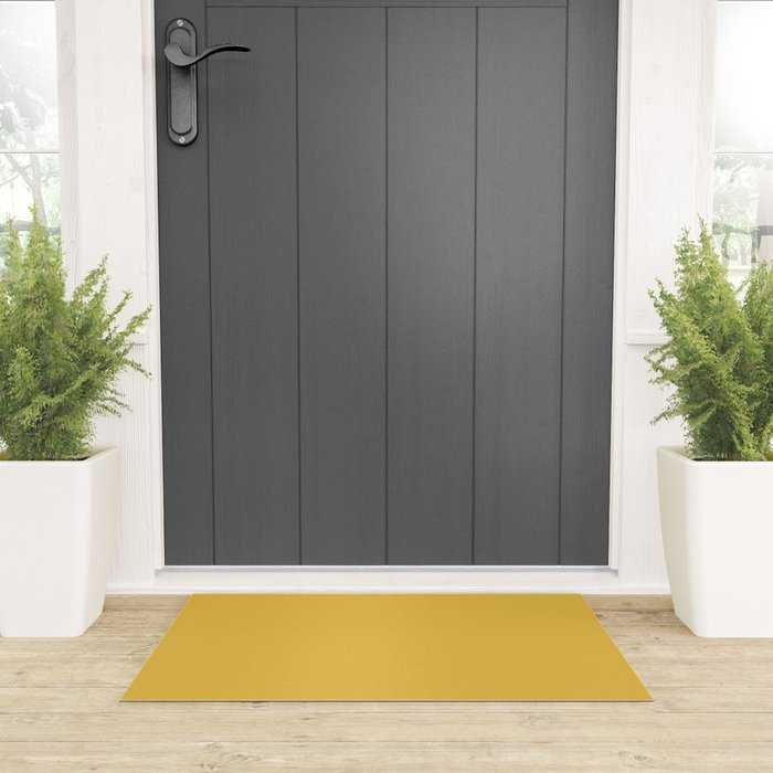 Mustard Yellow Color Welcome Mat Gallery Image 3