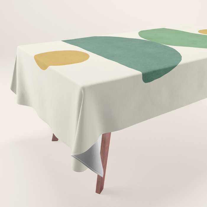 Half-circle Balance - Green Gold Tablecloth Gallery Image 1