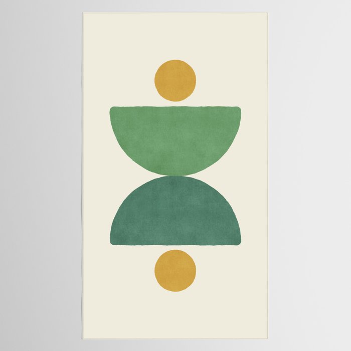 Half-circle Balance - Green Gold Tablecloth Gallery Image 2