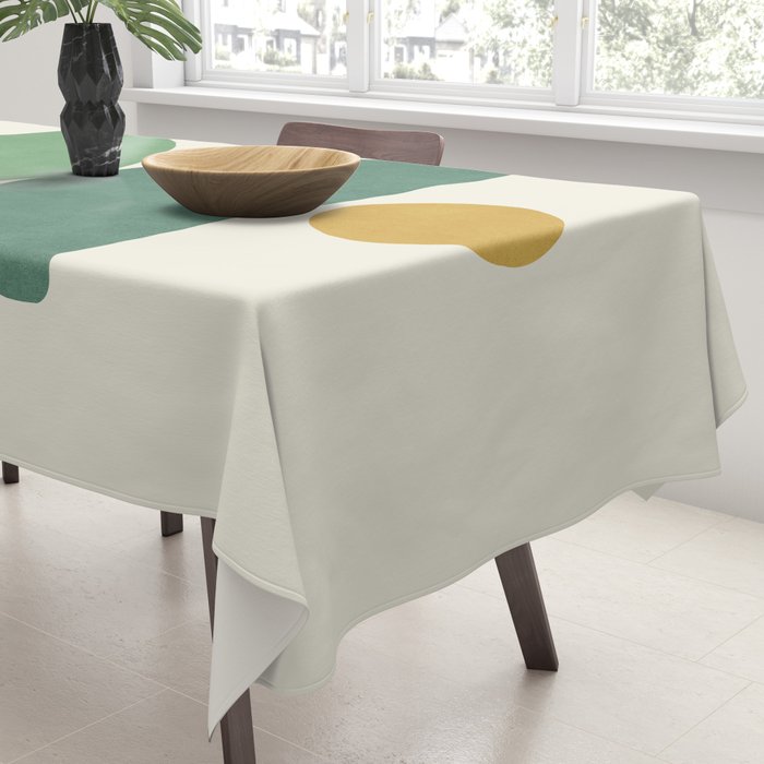 Half-circle Balance - Green Gold Tablecloth Gallery Image 3