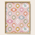 Retro Christmas Baubles Pattern on Pastel Pink Serving Tray Gallery Image 1