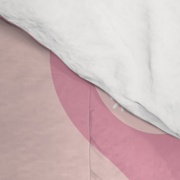 Retro Christmas Baubles Pattern on Pastel Pink Comforter Gallery Image 4