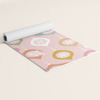 Retro Christmas Baubles Pattern on Pastel Pink Yoga Mat Gallery Image 2
