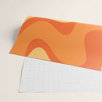 Retro Liquid Swirl Abstract Pattern Square in Orange and Tangerine Tones Wrapping Paper Gallery Image 2
