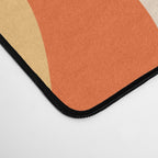 Retro Liquid Swirl Abstract Pattern Square in Orange and Tangerine Tones Desk Mat Gallery Image 4