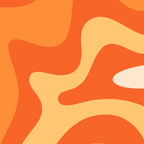 Retro Liquid Swirl Abstract Pattern Square in Orange and Tangerine Tones Coffee Mug Gallery Image 2