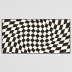 Black&White Checker Desk Mat Gallery Image 3